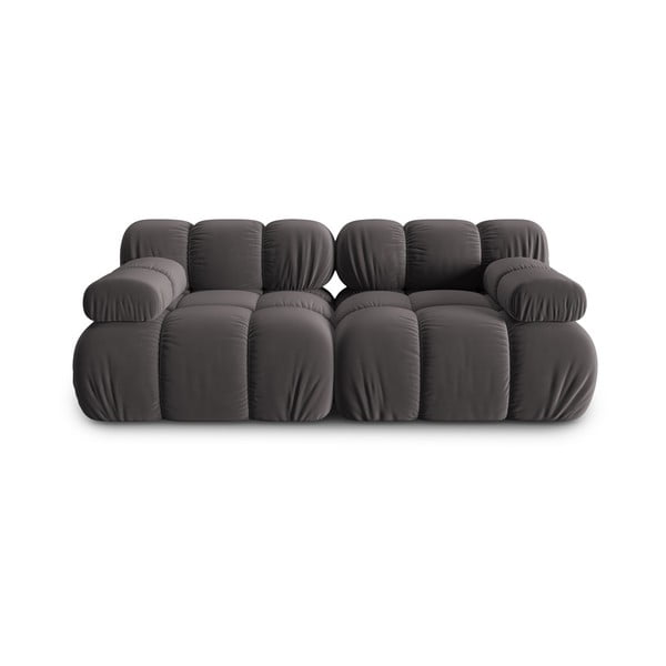 Sofa tamsiai pilkos spalvos iš velveto 188 cm Bellis – Micadoni Home