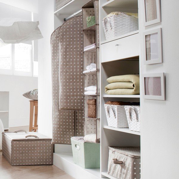 Smėlio spalvos sandėliavimo krepšys Compactor Dots, 50 x 70 cm-image-3