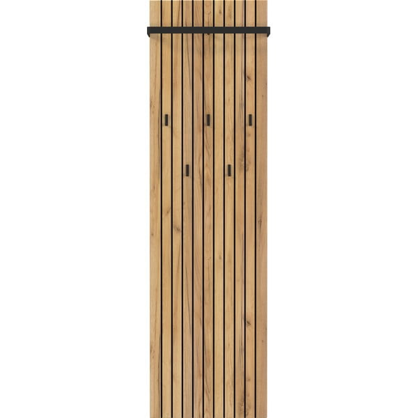 Natūralios spalvos sieninė lentyna iš ąžuolo 46 cm Libbiano – Germania