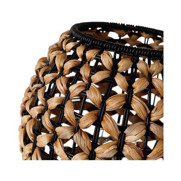 Stalinis šviestuvas juodos spalvos/natūralios spalvos (aukštis 23 cm) Natural Way – Casa Selección-image-2