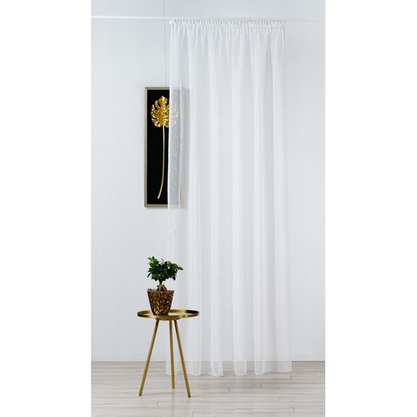 Permatoma užuolaida baltos spalvos 140x245 cm Perseide – Mendola Fabrics-image-1