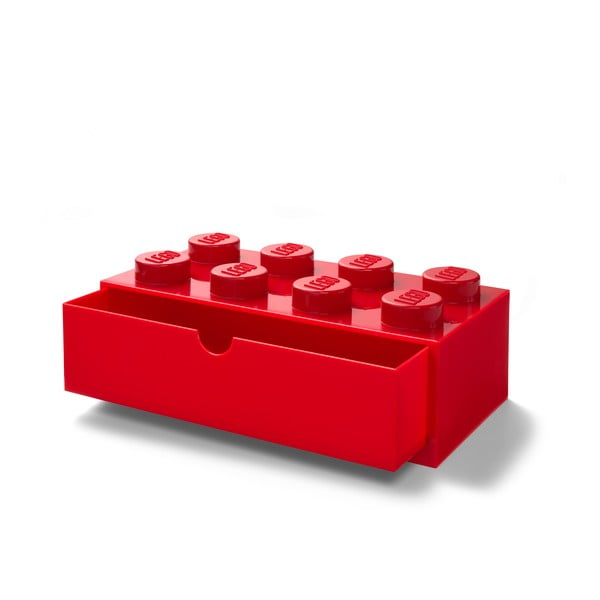 Raudona rašomojo stalo dėžutė su stalčiumi LEGO®, 31 x 16 cm-image-1