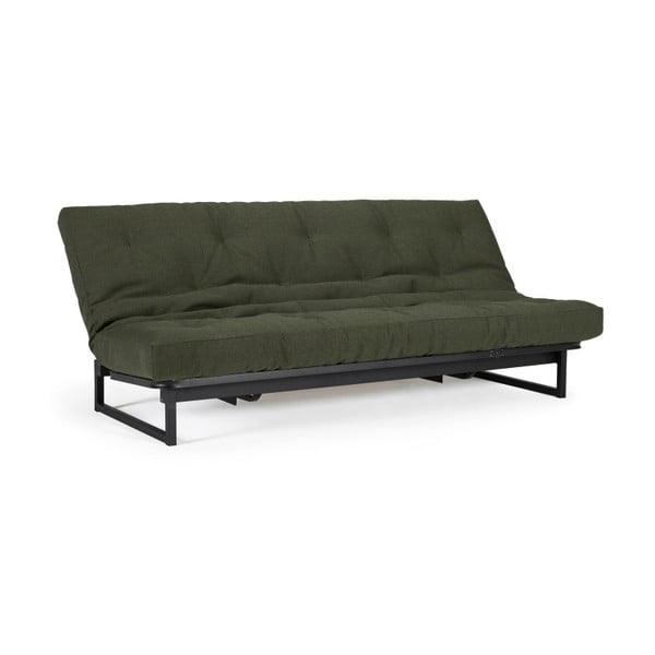 Tamsiai žalia sofa-lova "Innovation Fraction Elegant Twist Dark Green", 97 x 200 cm