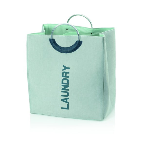 Mėlynai žalias tekstilinis skalbinių krepšelis Kela Palma Maxi