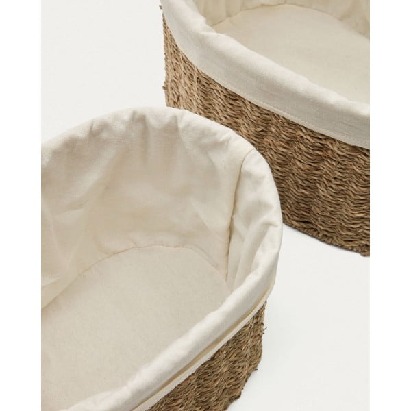Iš jūržolės krepšiai 2 vnt. 35x25x25 cm Tossa – Kave Home-image-4
