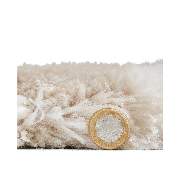 Smėlio ir kreminės spalvos rankomis siūtas kilimas Think Rugs Morocco Beige & Cream, 120 x 170 cm-image-1