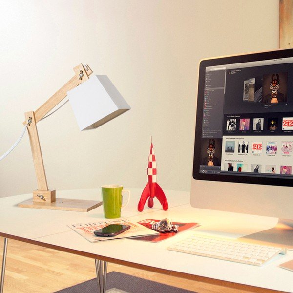 Baltas stalinis šviestuvas su medine konstrukcija SULION Erasmo-image-1