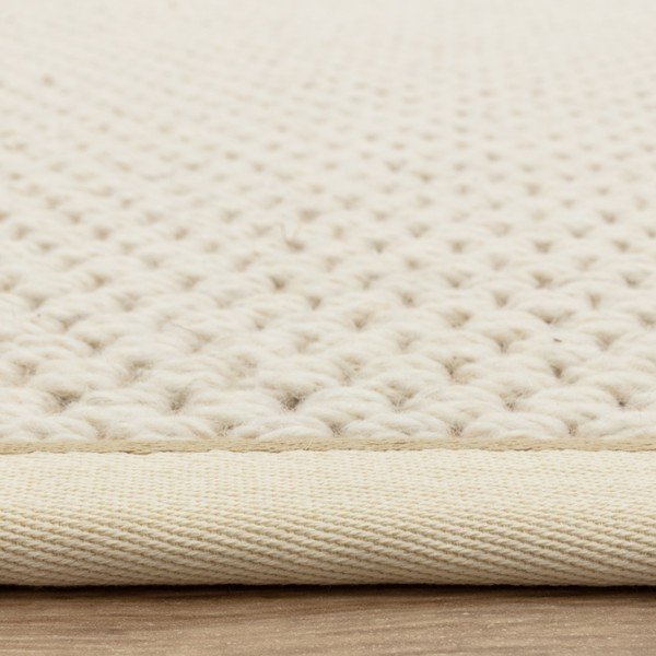 Apverčiamas/rankų darbo kreminės spalvos iš vilnos mišinio kilimas 80x160 cm Korra Double Loop – Asiatic Carpets-image-4