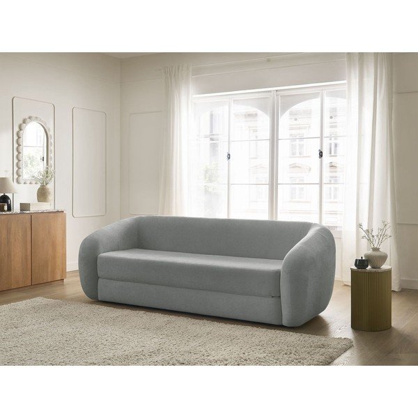 Tamsiai pilkos spalvos sulankstoma sofa iš šenilinio audinio 228 cm Neyo – Bobochic Paris-image-1