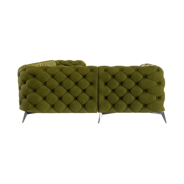 Žalios spalvos iš velveto kampinė sofa (su kairiuoju kampu/„L“ formos) Chelsea – Ropez-image-2