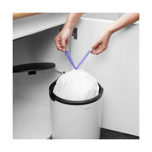 Iš plieno įmontuota šiukšliadėžė baltos spalvos 15 l – Brabantia-image-2