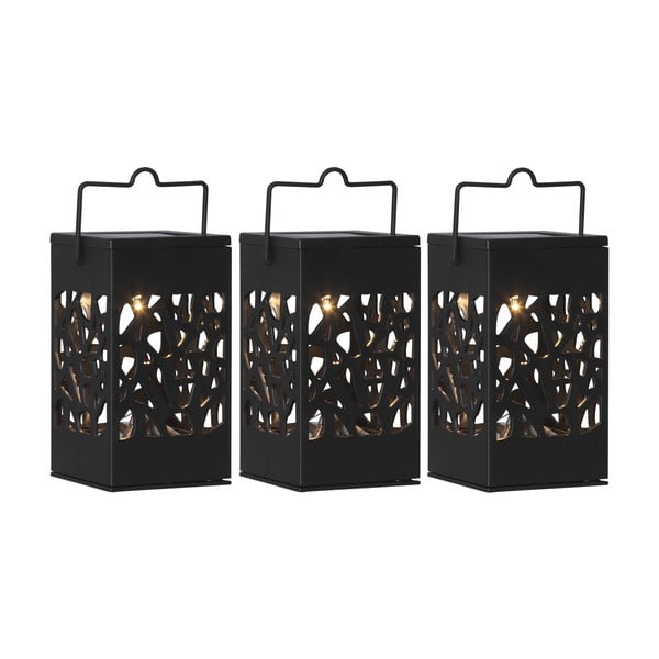 3 pakabinamų saulės energija veikiančių LED žibintų rinkinys Star Trading Izola, aukštis 11 cm