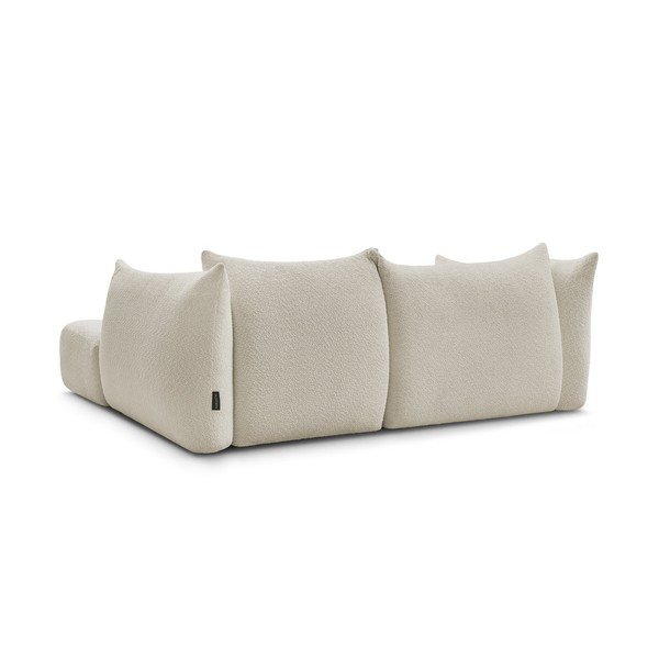 Smėlio spalvos kampinė sofa iš boucle (su dešiniuoju kampu/su gultu) Azra – Bobochic Paris-image-4
