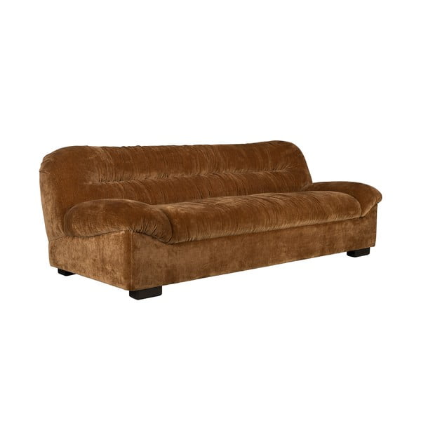 Rudos spalvos iš velveto sofa 214 cm Douglas – Dutchbone-image-2