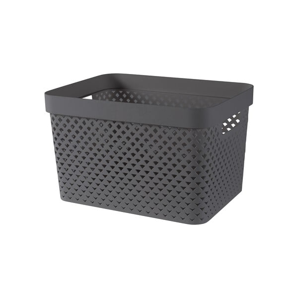 Tamsiai pilkos spalvos iš plastiko daiktadėžė 35,5x26x22 cm Pure – Curver