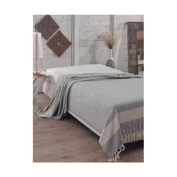 Medvilninė lovatiesė Baliksirti Grey, 200 x 240 cm