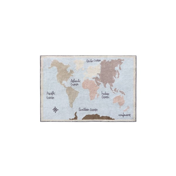 Skalbiamas/rankų darbo iš medvilnės vaikiškas kilimas 140x200 cm Vintage Map – Lorena Canals