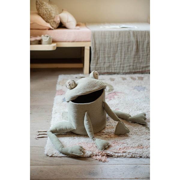 Iš tekstilės vaikiškas krepšys šviesiai žalios spalvos ø 23x35 cm Fred the Frog – Lorena Canals-image-1