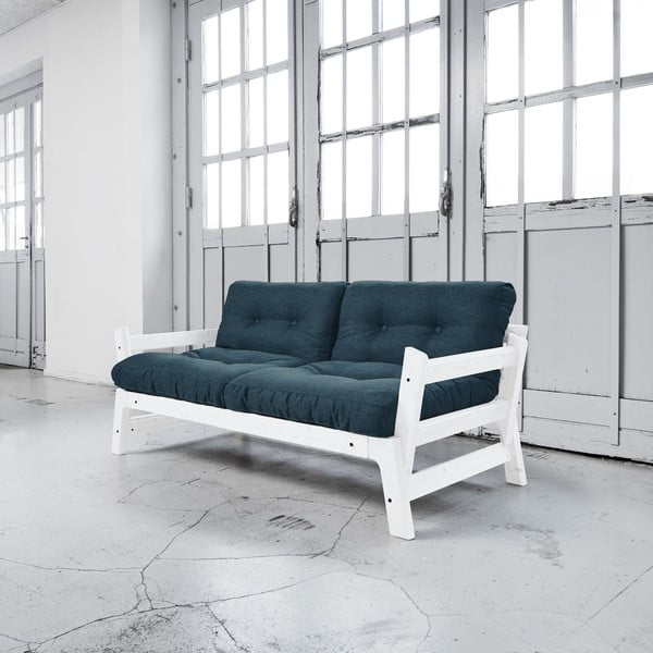 Sofa lova "Karup Step" balta / tamsiai mėlyna