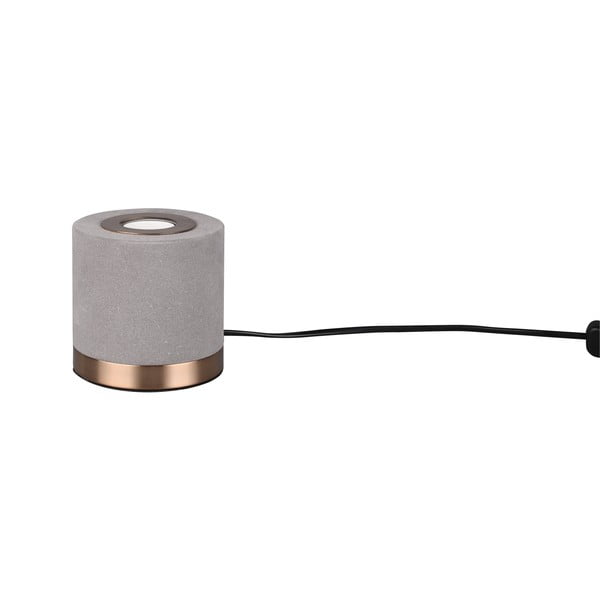 Iš aksomo stalinis šviestuvas pilkos spalvos (aukštis 11 cm) Judy – Reality-image-3