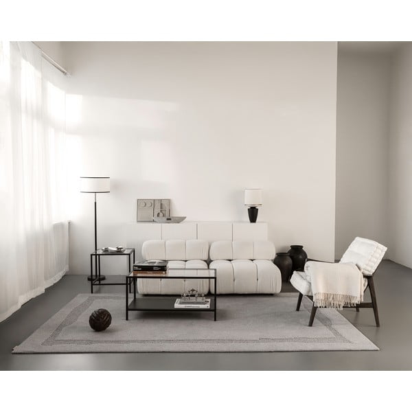 Iš vilnos kilimas pilkos spalvos 160x230 cm Morphic Rocca – Agnella-image-4