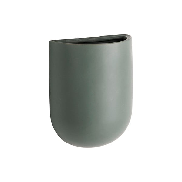 Matinės žalios spalvos keraminis sieninis vazonas PT LIVING Oval-image-1