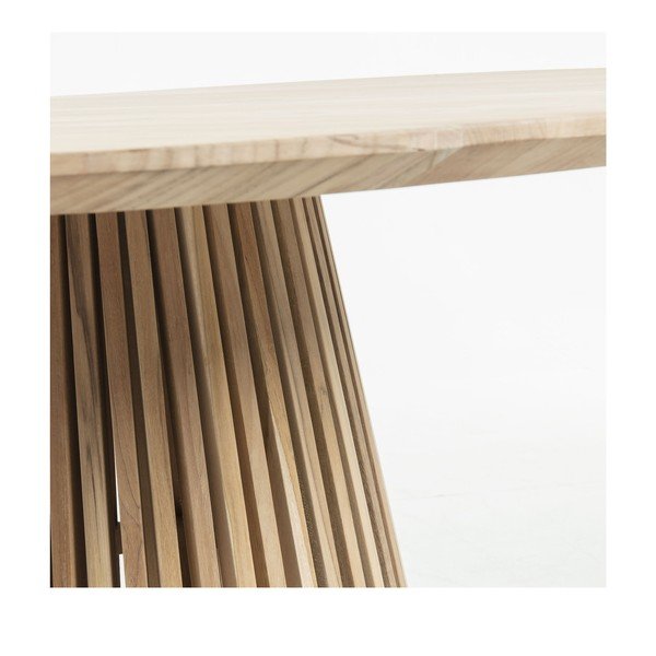 Valgomojo stalas iš tikmedžio Kave Home Irune, ø 120 cm-image-2