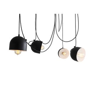 Juodas pakabinamas šviestuvas su 4 lemputėmis CustomForm Popo