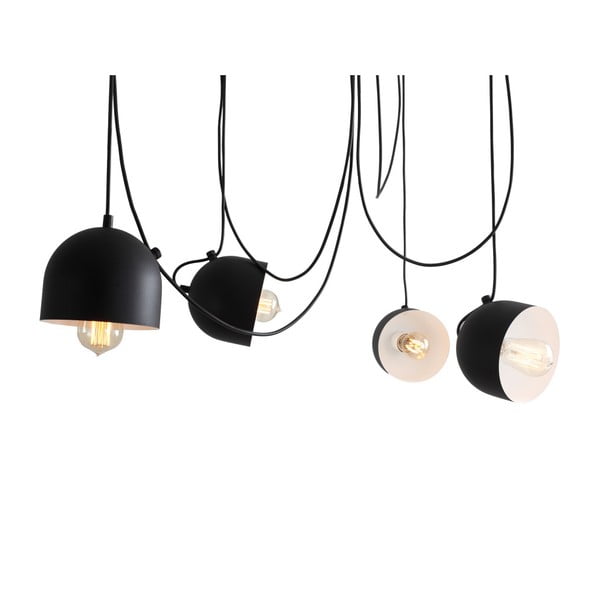 Juodas pakabinamas šviestuvas su 4 lemputėmis CustomForm Popo