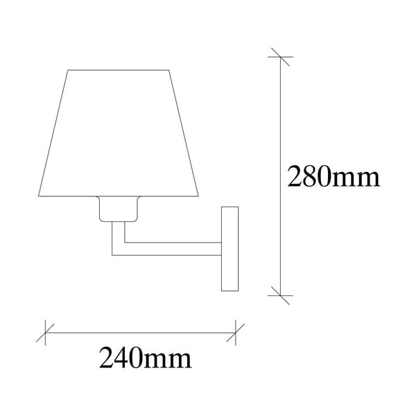 Sieninis aukso spalvos šviestuvas Opviq lights Profilis-image-3