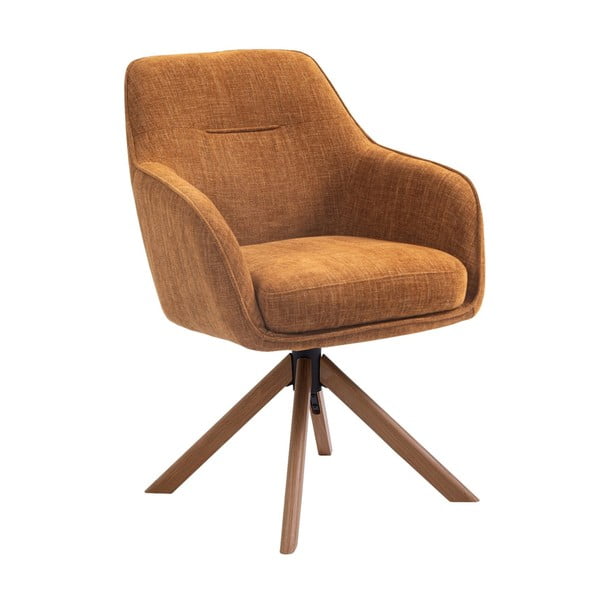 Oranžinės spalvos iš audinio valgomojo kėdžių komplektas 2 vnt. Avola – Unique Furniture