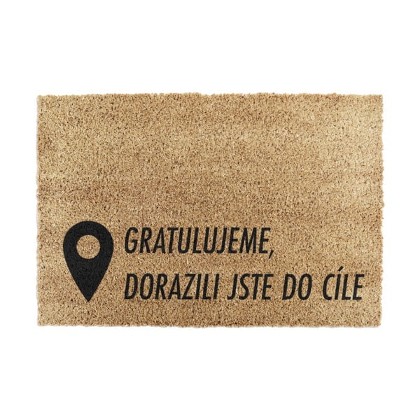 Iš kokoso pluošto grindų kilimėlis 40x60 cm Pin – Artsy Doormats