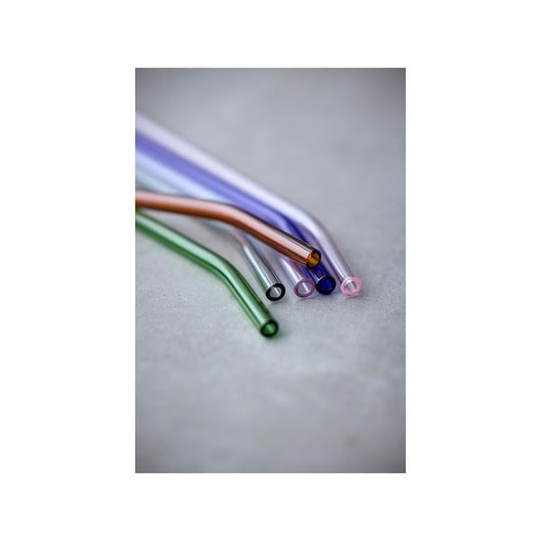 Iš stiklo  šiaudeliai 4 vnt. su valymo įrankiais – Lyngby Glas-image-3