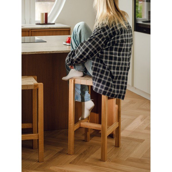 Natūralios spalvos iš ąžuolo masyvo baro taburetė (sėdynės aukštis 68 cm) Toli – noo.ma-image-3
