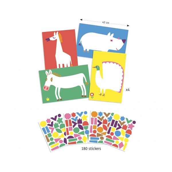 "Djeco" dailės rinkinys "Spalvotos figūros-image-1