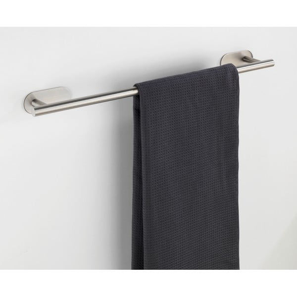 Klijuojamas iš nerūdijančio plieno rankšluosčio laikiklis matinės sidabrinės spalvos Orea Uno – Wenko-image-1