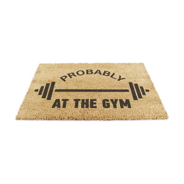 Iš kokoso pluošto grindų kilimėlis 40x60 cm Probably At The Gym – Artsy Doormats