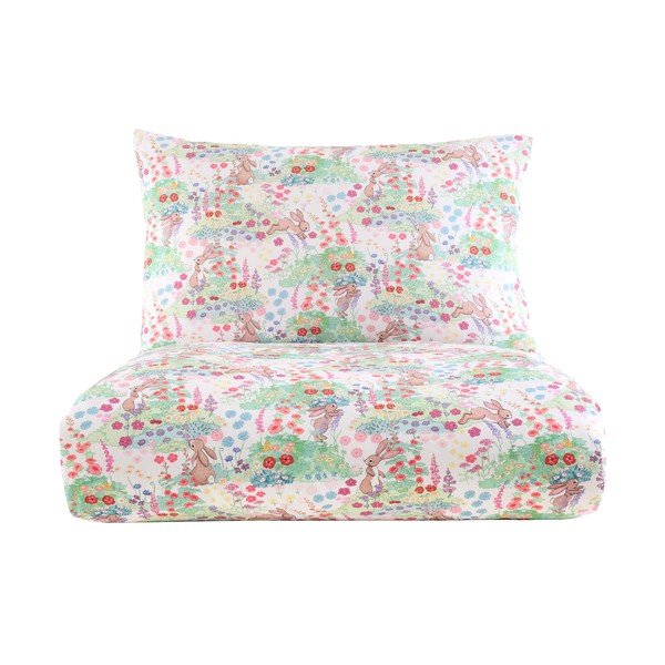 Iš medvilnės viengulė vaikiška patalynė 135x200 cm Meadow Bunnies – Belle & Boo