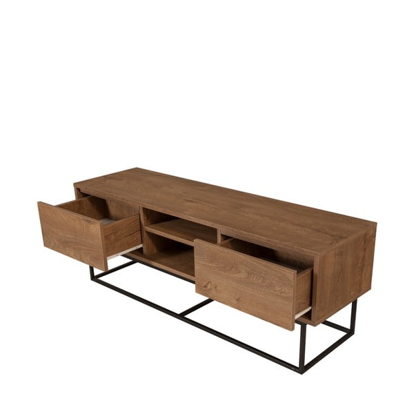 TV spintelė natūralios spalvos iš riešutmedžio 140x50 cm Rodez – Kalune Design-image-2