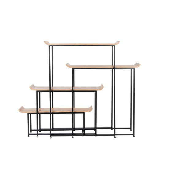 Iš bambuko pastatoma lentyna juodos spalvos/natūralios spalvos 114x148 cm Flodka – Zuiver