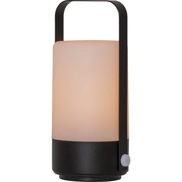 Juodos-smėlio spalvos LED žibintas Star Trading Flame, aukštis 19 cm