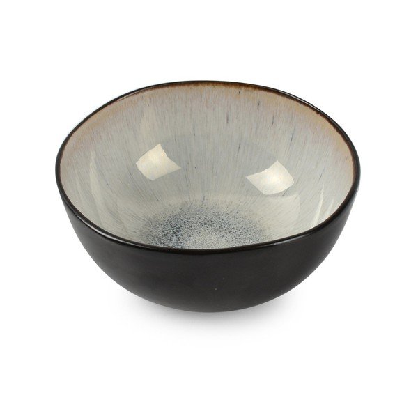 Juodos spalvos/smėlio spalvos iš akmens masės mažas dubuo 390 ml Lunar – Salt&Pepper