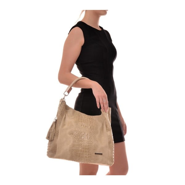 Rudos ir smėlio spalvos odinė rankinė Sofia Cardoni Manu-image-1