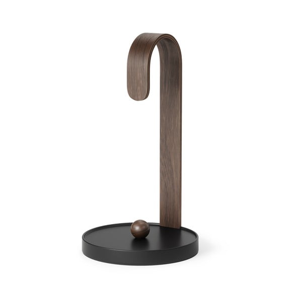 Iš medienos popierinio rankšluosčio stovas juodos spalvos ø 17 cm Bellwood – Umbra