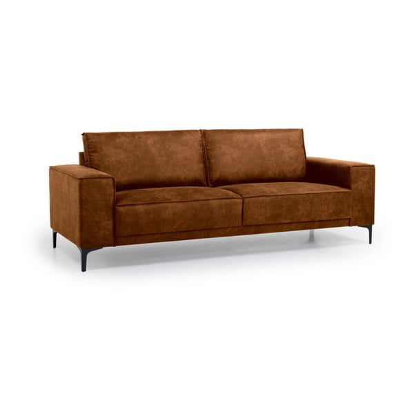 Iš dirbtinės odos sofa konjako rudos spalvos 224 cm Copenhagen – Scandic-image-2