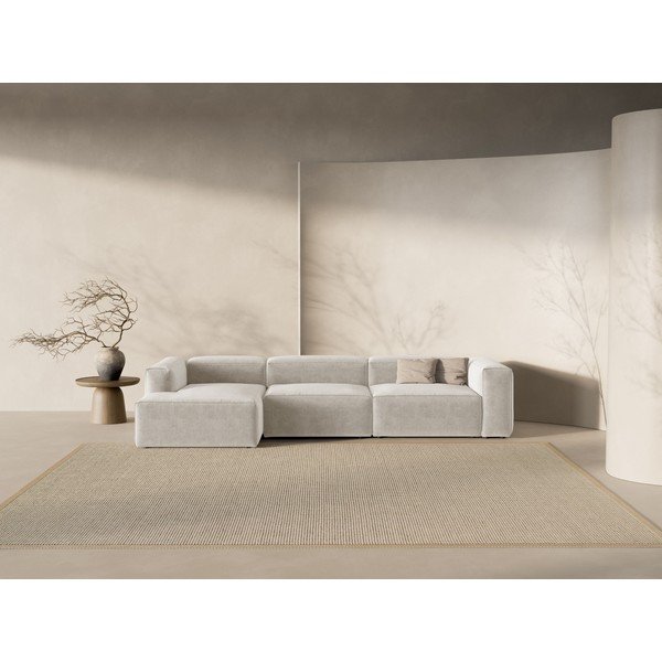 Smėlio spalvos kampinė sofa (su kairiuoju kampu/su gultu) Bergamo – Cosmopolitan Design-image-1