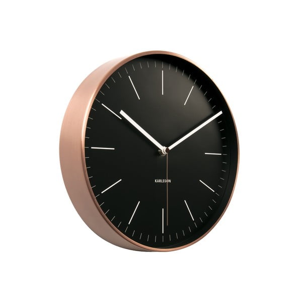 Laikrodis Dabartinis laikas Minimalus juodas-image-1