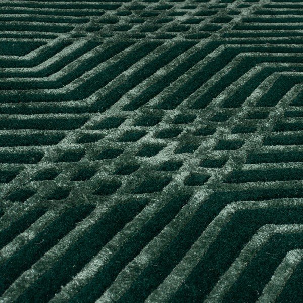Žalios spalvos vilnonis kilimas Flair Rugs Diamonds, 160 x 230 cm-image-2