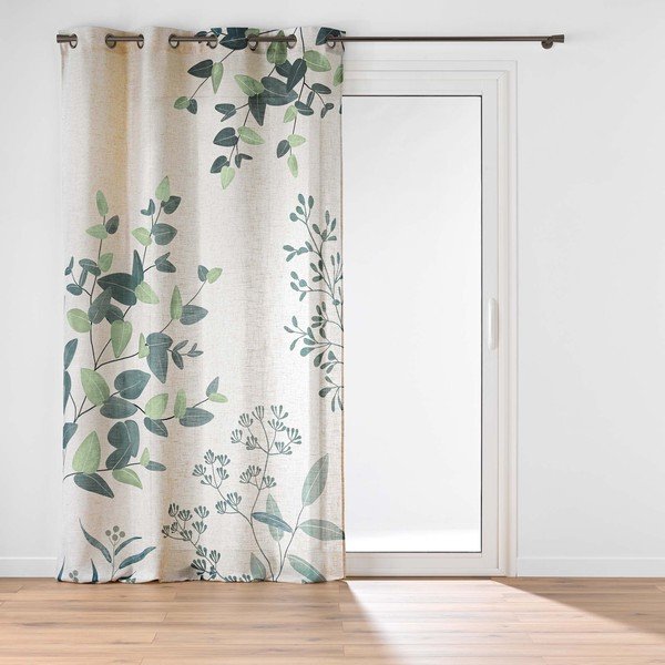 Žalios spalvos/smėlio spalvos užuolaida 140x260 cm Botanica – douceur d'intérieur