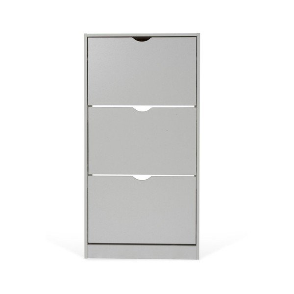 Pilkos spalvos atlenkiama spintelė batams 60x118x24 cm Stelo – Bonami Essentials-image-3